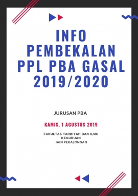Info Pembekalan PPL PBA Semester Gasal 2019-2020